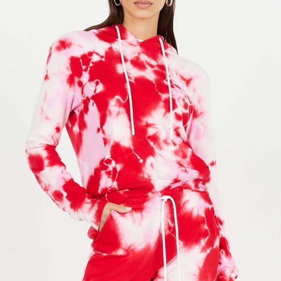 Cotton Citizen Tops - Boulder Hoodie - XS / Cherry + Flamingo